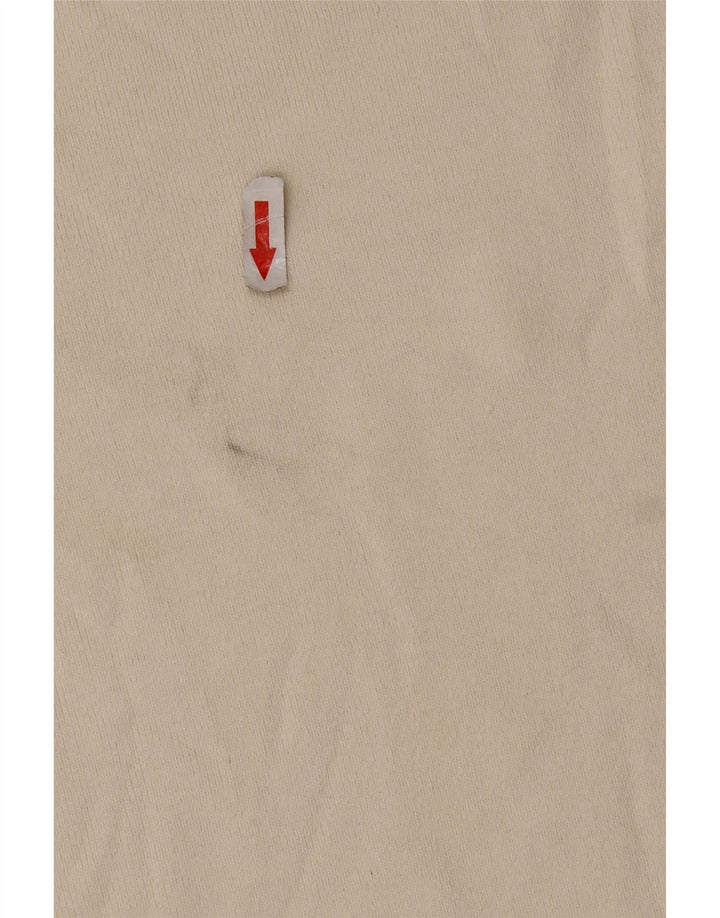 Zara T-shirt surdimensionné pour femme UK 14 Medium Off White Viscose