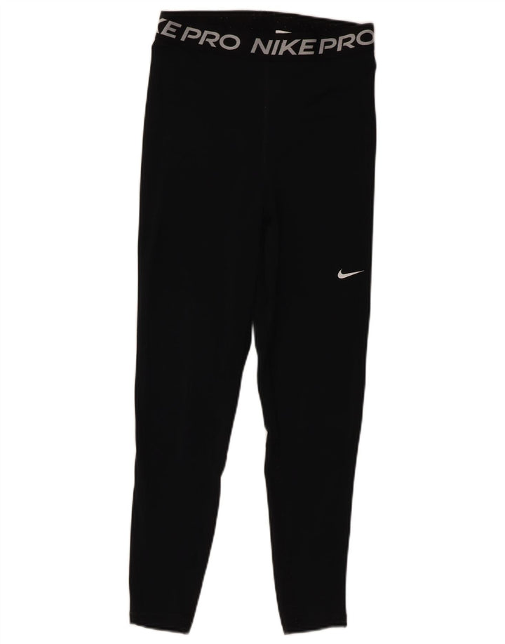 Legging Nike Dri Fit Crop Graphic pour femme UK 8 Small Noir Polyester