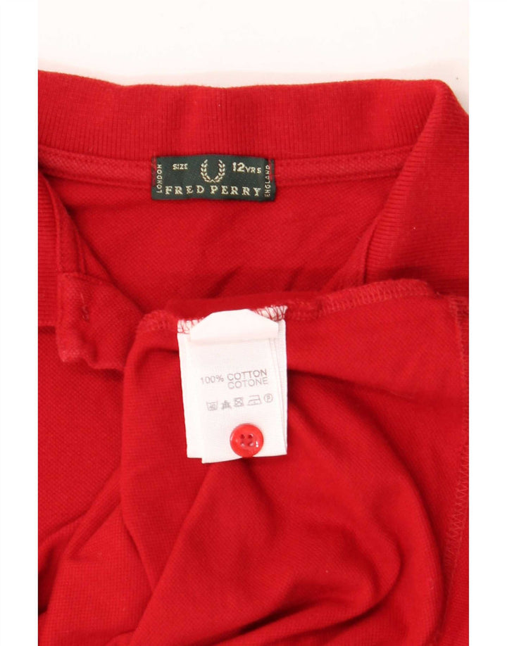 Fred Perry Polo Garçon 11-12 ans Rouge Coton