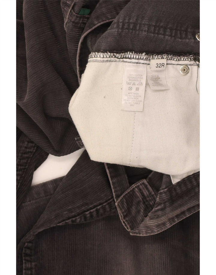 Paul Smith Pantalon bootcut en velours côtelé pour homme W32 L31 Gris Coton