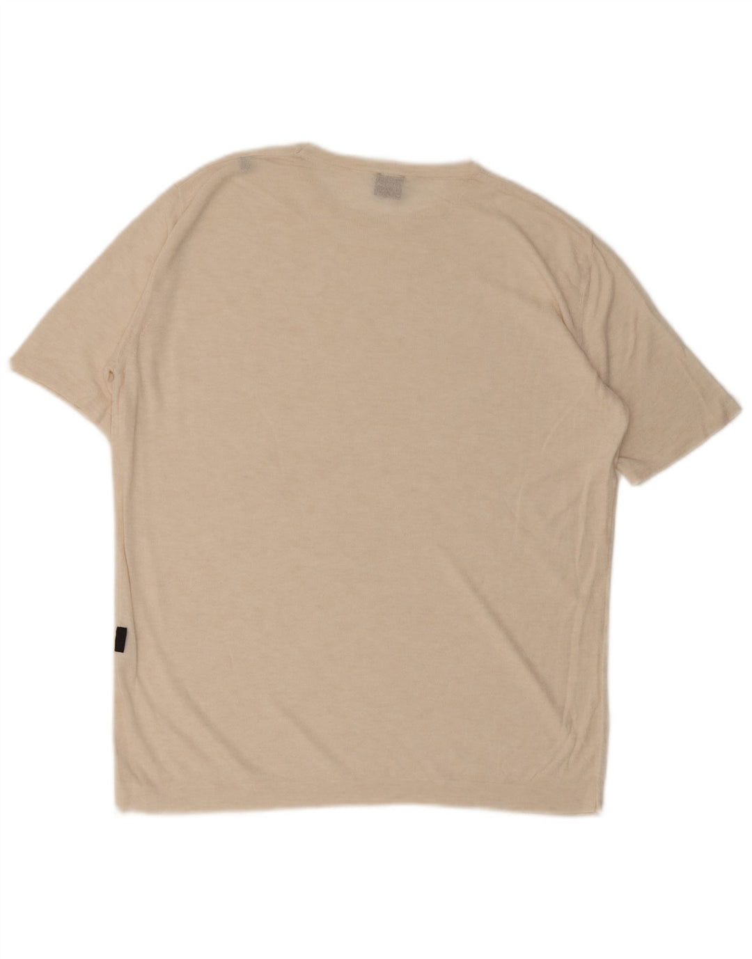 HUGO BOSS Homme T-Shirt Top IT 52 Large Beige Viscose