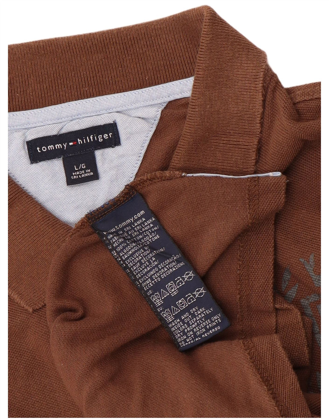 Tommy Hilfiger Polo graphique homme grand coton marron