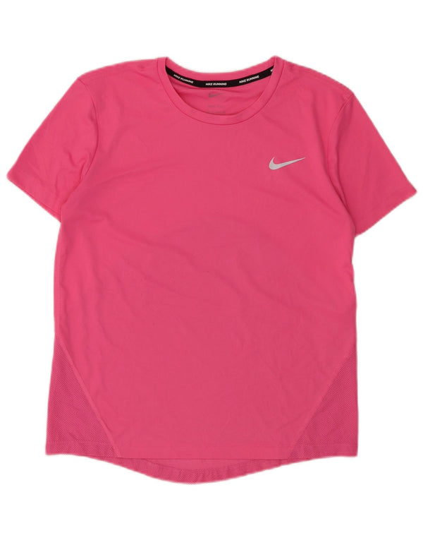 NIKE T-shirt Dri Fit pour femme UK 6 XS Rose Polyester