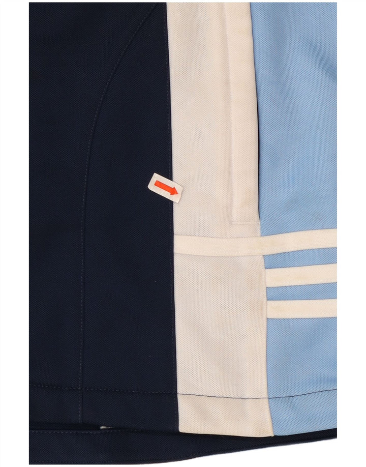 ADIDAS Veste de survêtement pour femme UK 16 Large Bleu marine Colourblock
