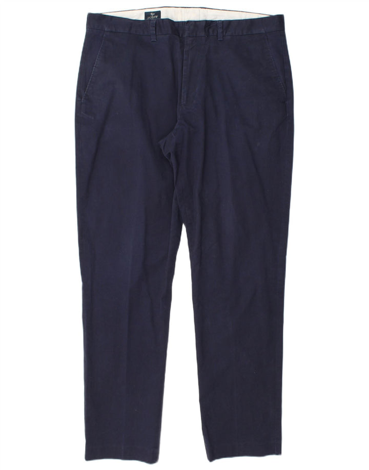 J. CREW Pantalon Chino Slim Flex Homme W35 L30 Bleu Marine Coton