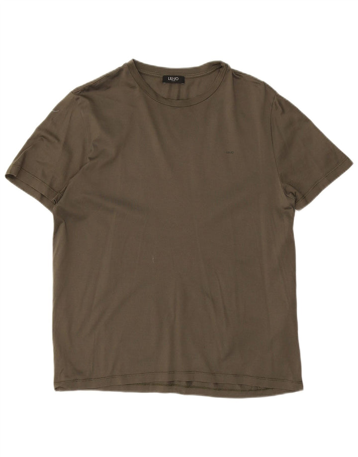 Liu Jo T-Shirt Top Homme Kaki Moyen