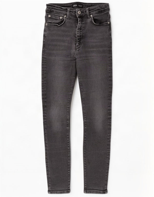 Zara Jean skinny femme EU 40 Medium W30 L26 Gris Coton
