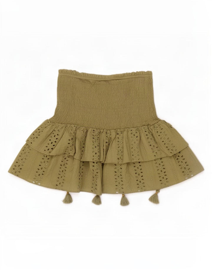 Zara Femme Jupe-short UK 8 Petit Coton Kaki
