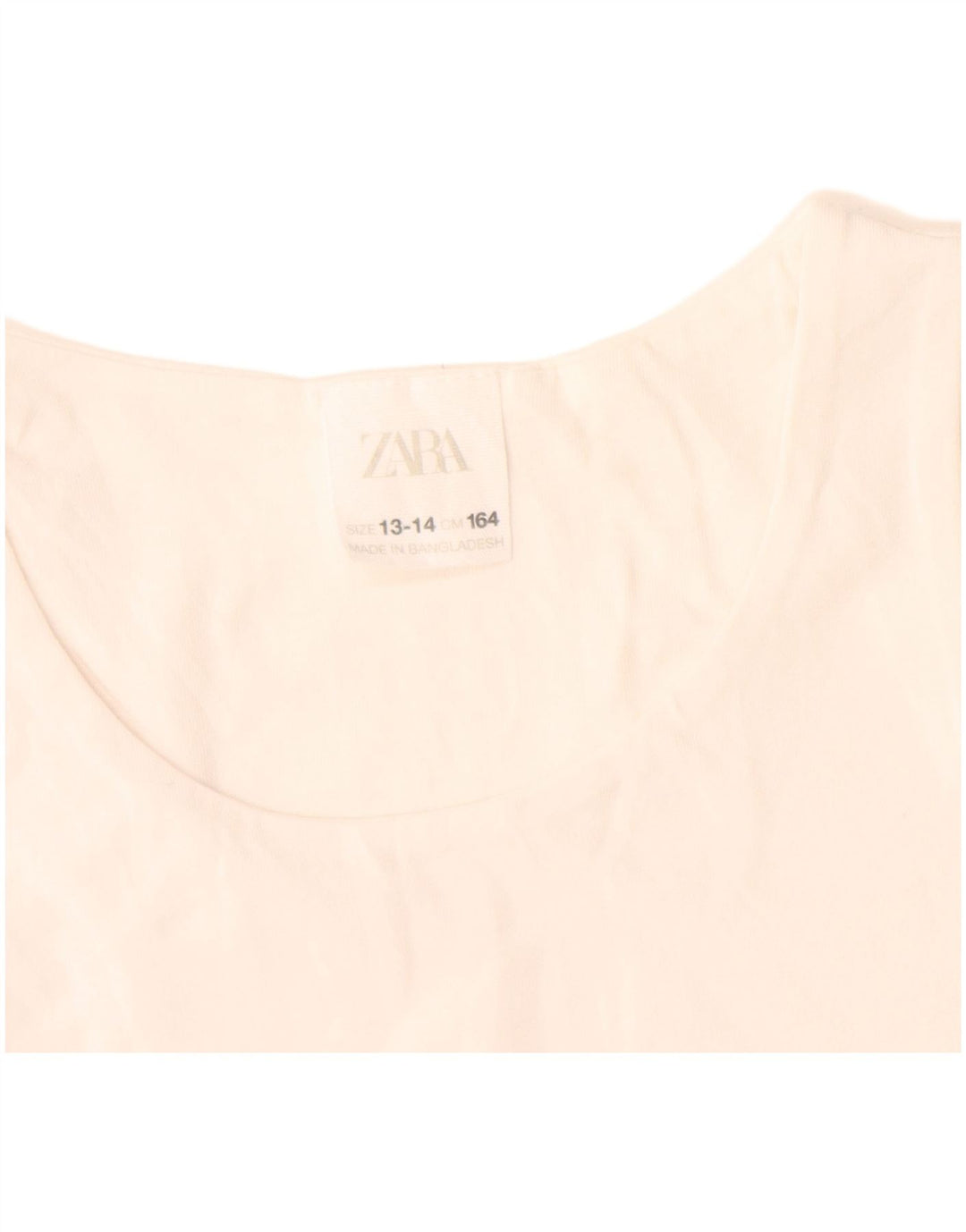 Zara Haut Court Sans Manches Fille 13-14 Ans Blanc