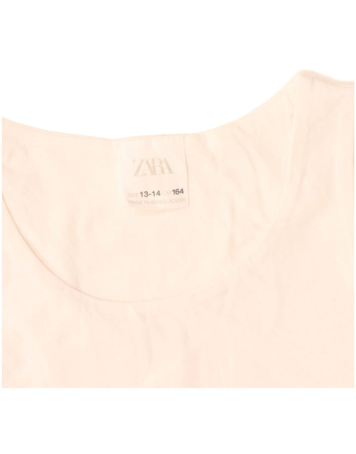 Zara Haut Court Sans Manches Fille 13-14 Ans Blanc