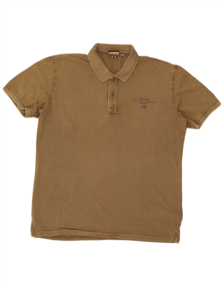 Napapijri Polo Homme Large Marron
