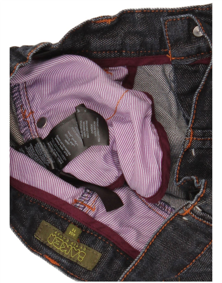 TED BAKER Jean droit banane garçon 10-11 ans W26 L24 bleu marine coton