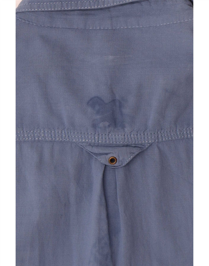 POP 84 Chemise Homme Large Bleu Marine Coton