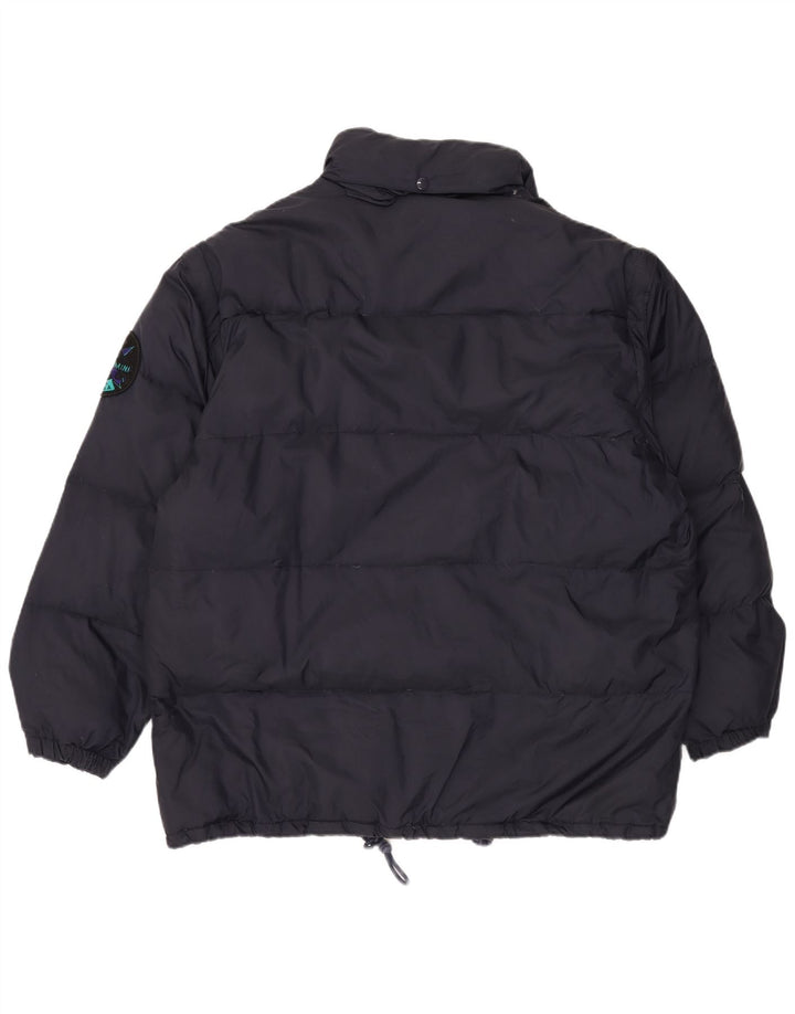 VINTAGE Veste de ski homme UK 42 XL Nylon bleu marine