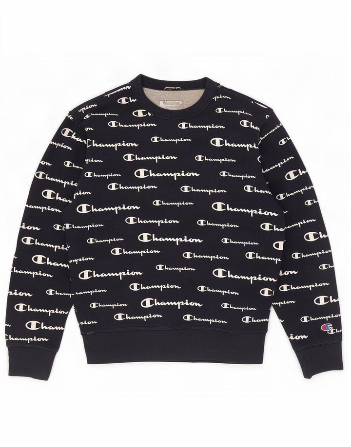 Champion Sweat-shirt graphique pour homme Petit bleu marine Polyester