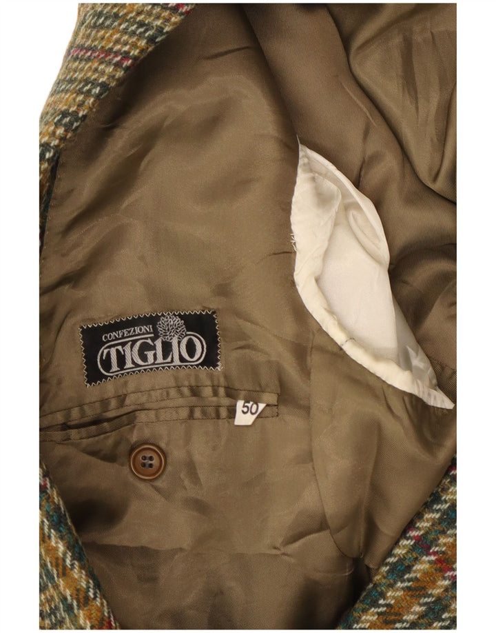 Tiglio Veste Blazer 2 Boutons Homme IT 50 Grand Carreau Vert