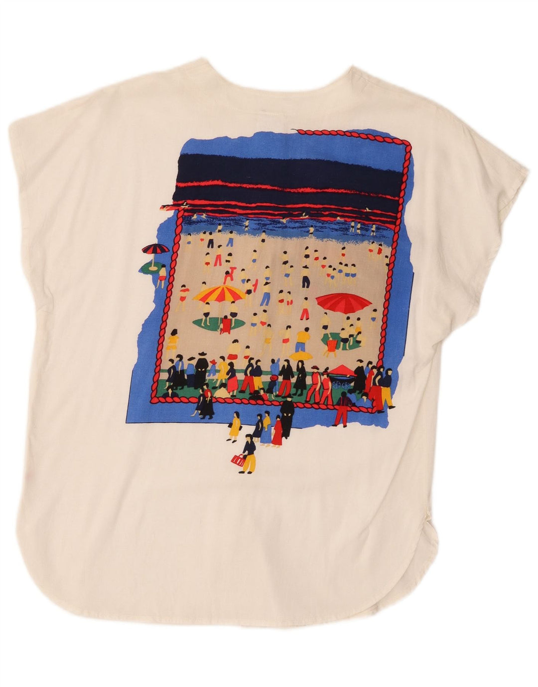 New Fast Chemisier graphique surdimensionné pour femme EU 36 Petit blanc