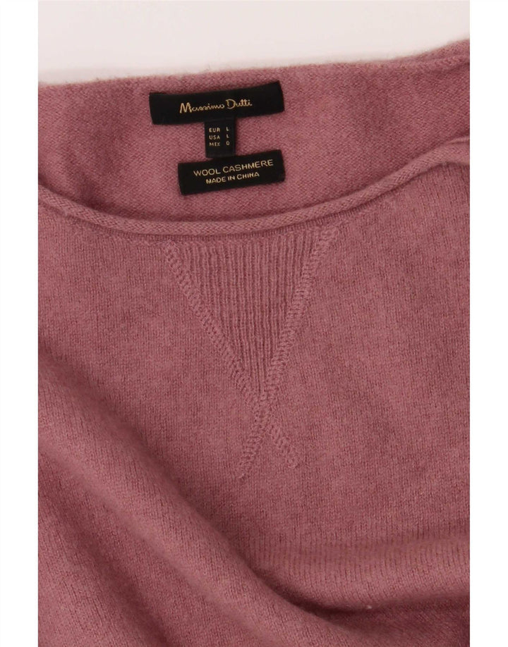 Massimo Dutti Pull col bateau pour homme en laine rose Large
