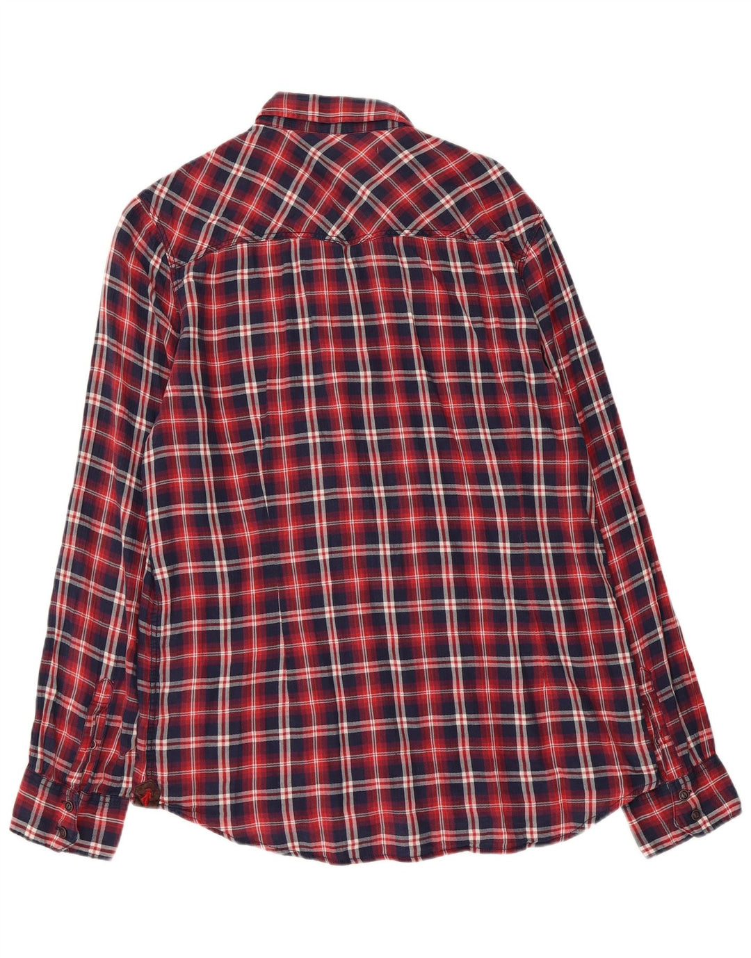 MARLBORO CLASSICS Chemise en flanelle sur mesure pour homme XL à carreaux rouges
