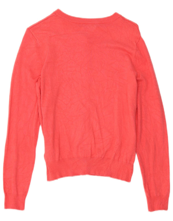 Marks & Spencer Pull cardigan court pour femme UK 12 Viscose rose moyen
