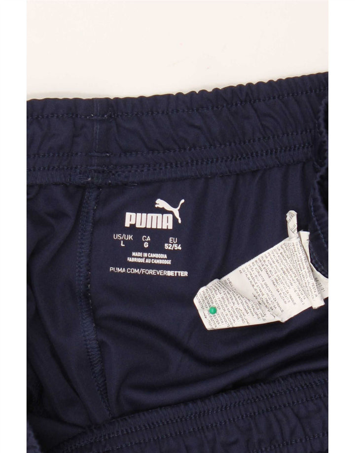 Puma Short de sport pour hommes, grand, bleu marine, polyester
