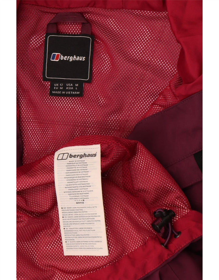 Berghaus Veste de pluie à capuche pour femme UK 12 Medium Bordeaux Polyamide