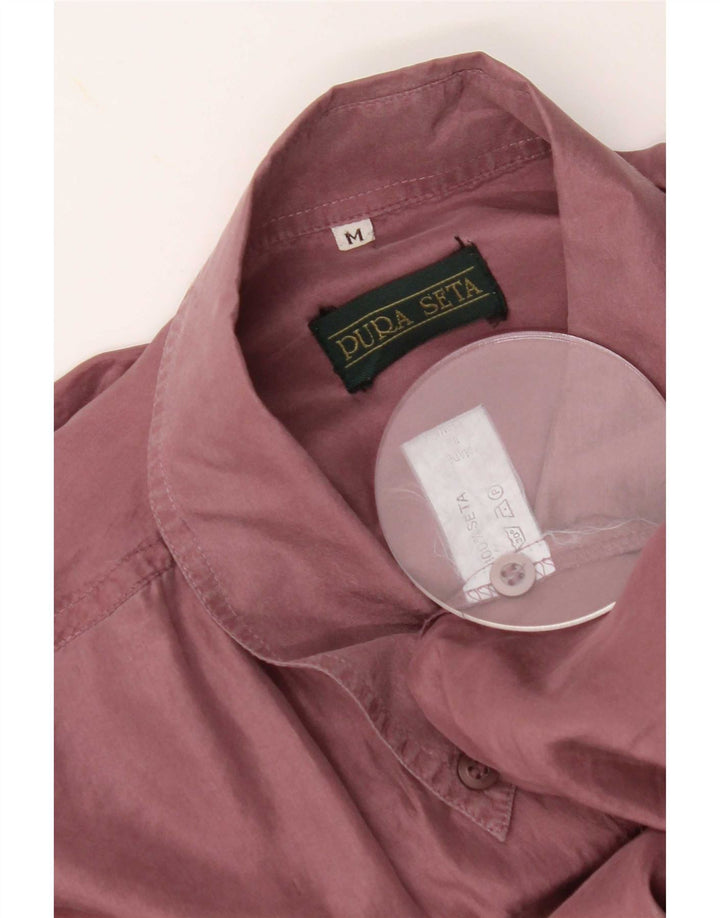 Chemise homme vintage Soie bordeaux moyenne