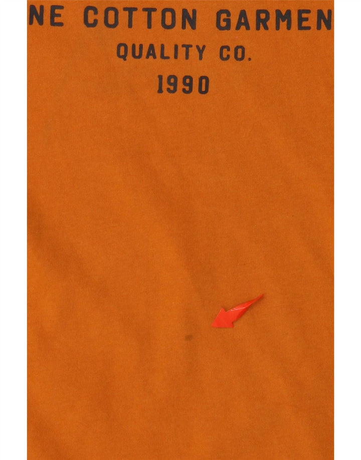 JACK & JONES T-Shirt Graphique Homme Orange Moyen Coton