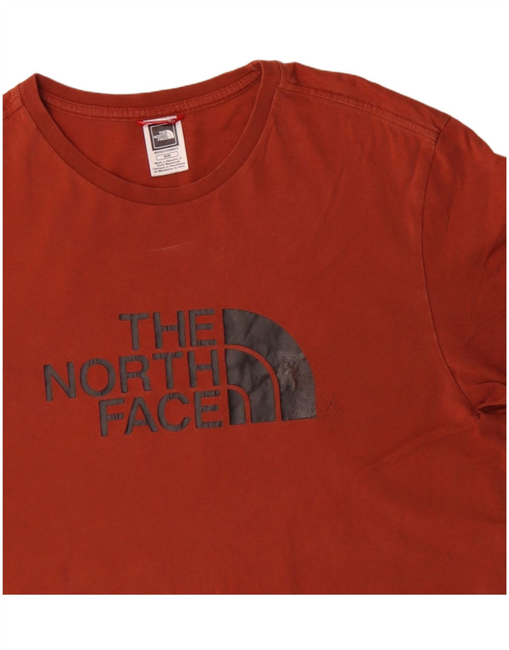 THE NORTH FACE T-Shirt Graphique Homme Rouge Moyen Coton