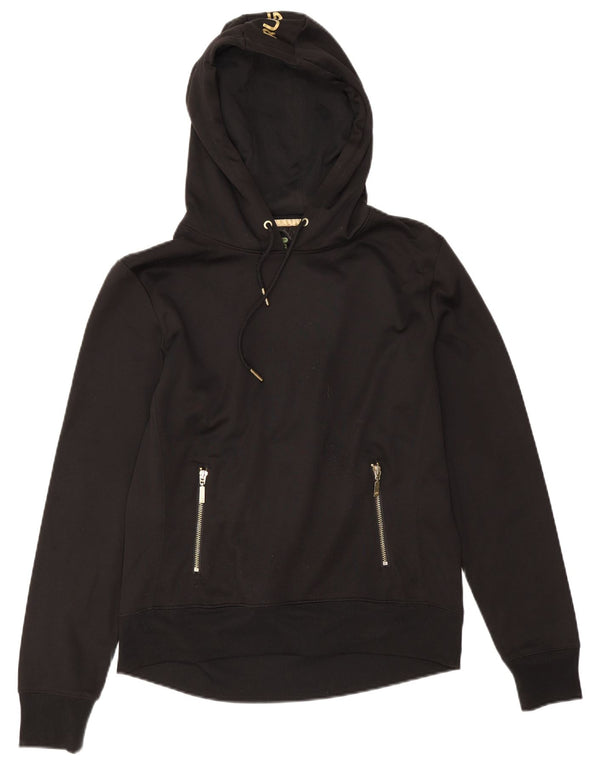 Russell Athletic Pull à capuche surdimensionné graphique pour femme UK 10 Petit Noir