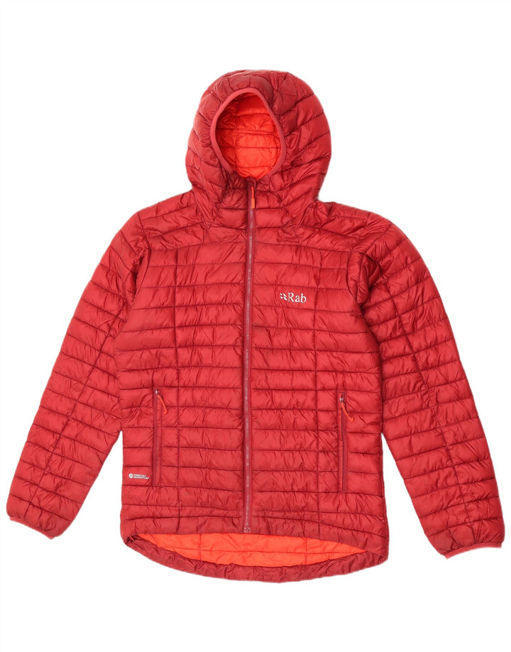 Rab Veste matelassée à capuche pour homme UK 38 Rouge moyen Polyamide
