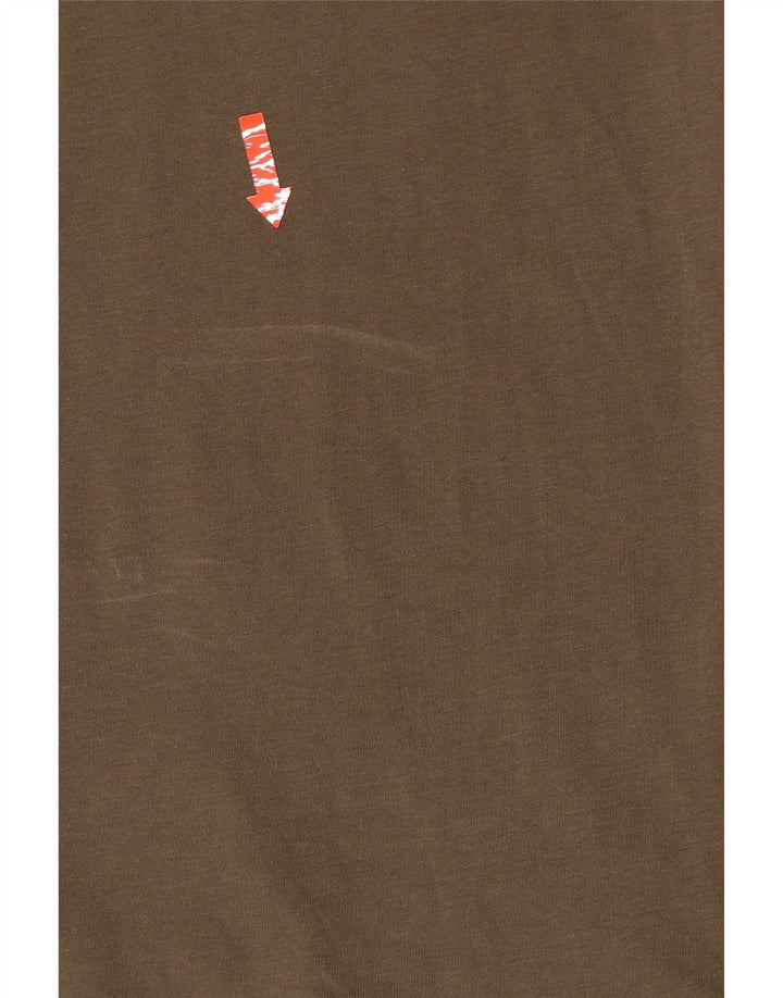 All Saints T-Shirt Regular Fit Homme Vert Moyen Coton