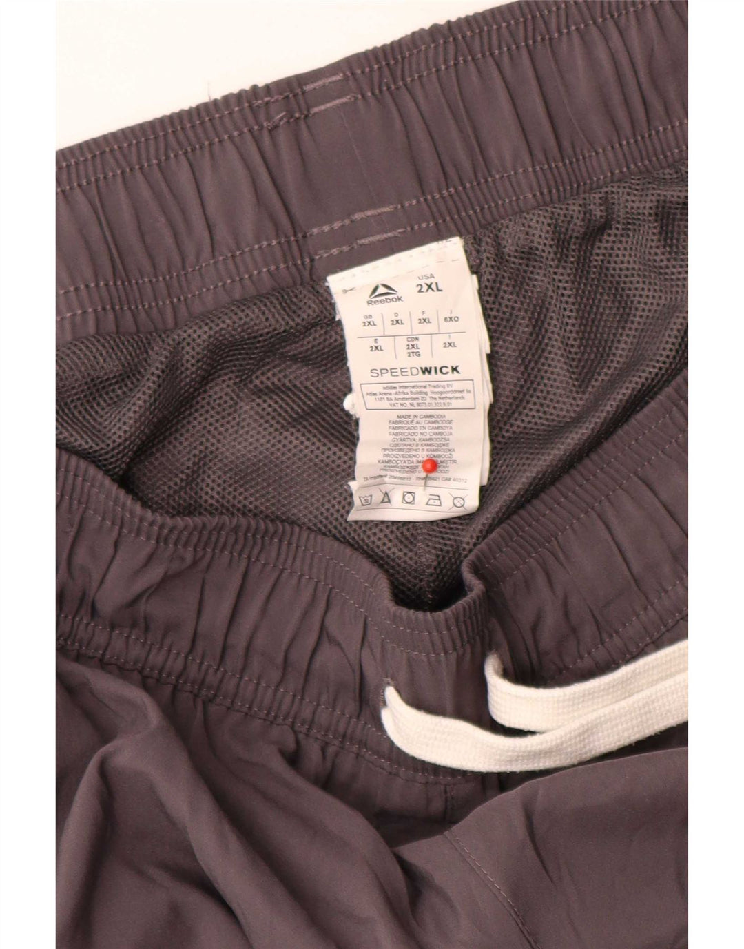 Reebok Pantalon de Survêtement Speedwick Homme Gris 2XL Polyester