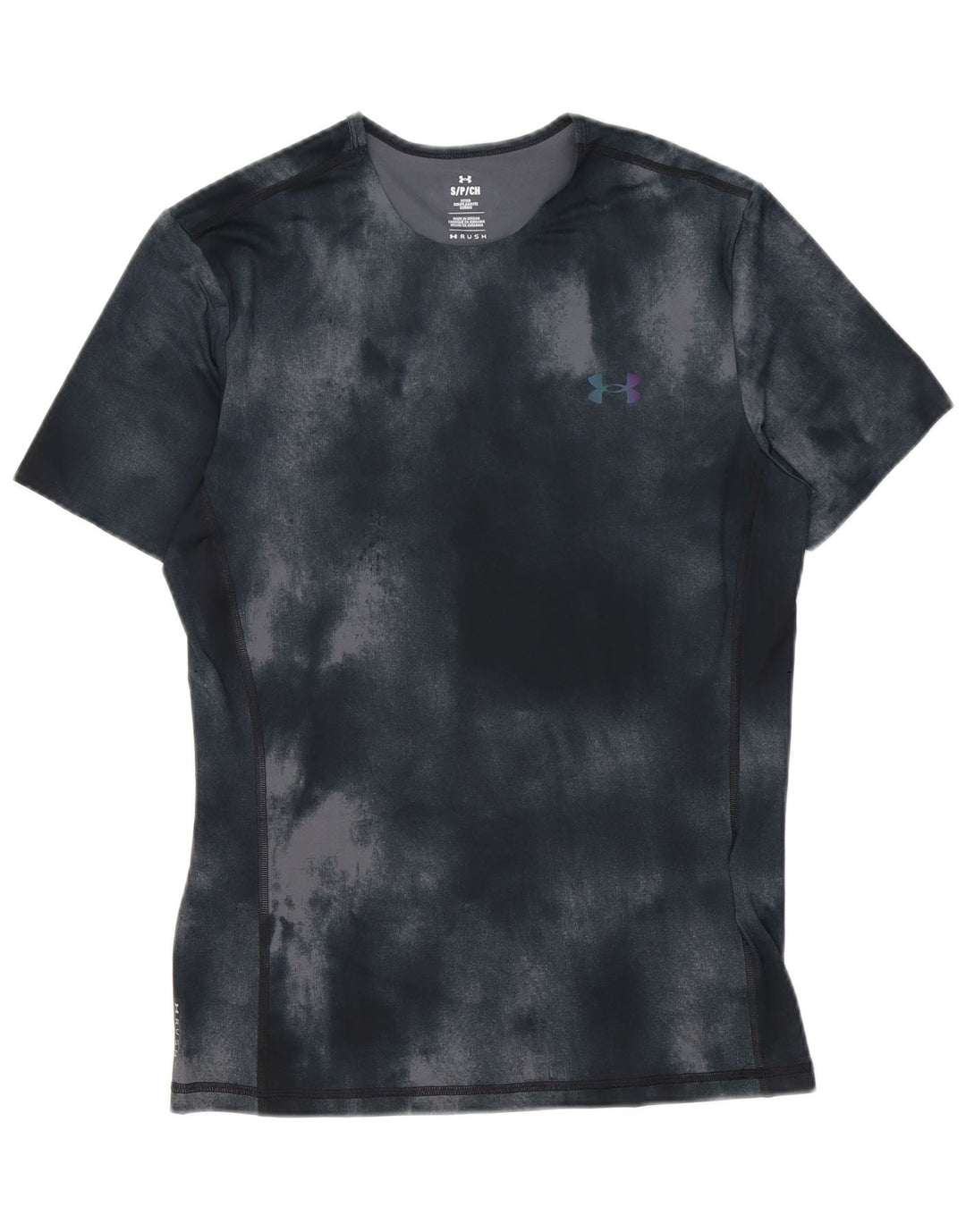 Under Armour T-shirt ajusté pour homme Petit noir Tie Dye Polyester
