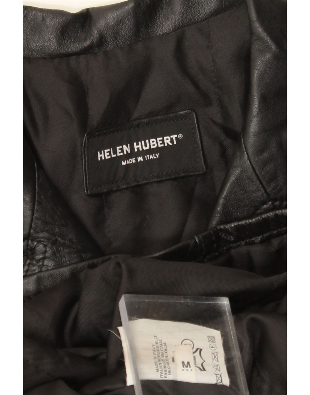 HELEN HUBERT Veste en cuir pour homme UK 38 Cuir noir moyen