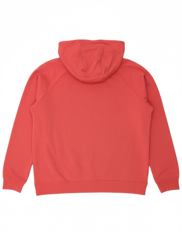 NIKE Mens Hoodie Jumper Large Red Cotton