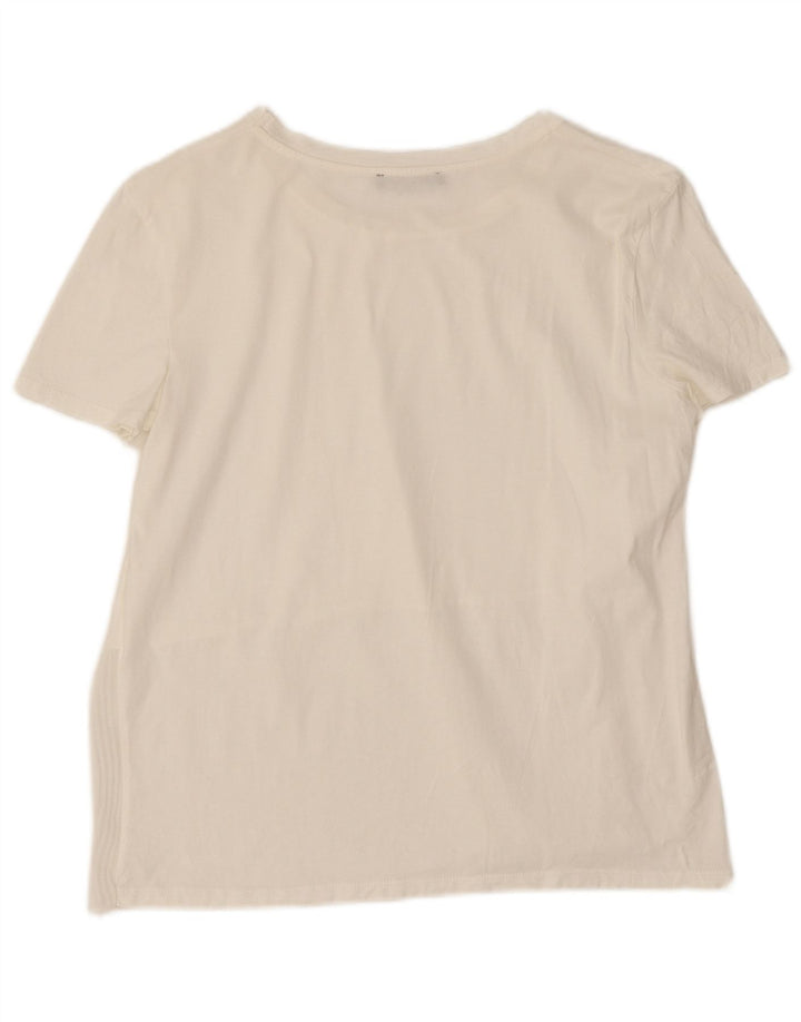 Zara T-Shirt Femme Top UK 10 Petit Blanc