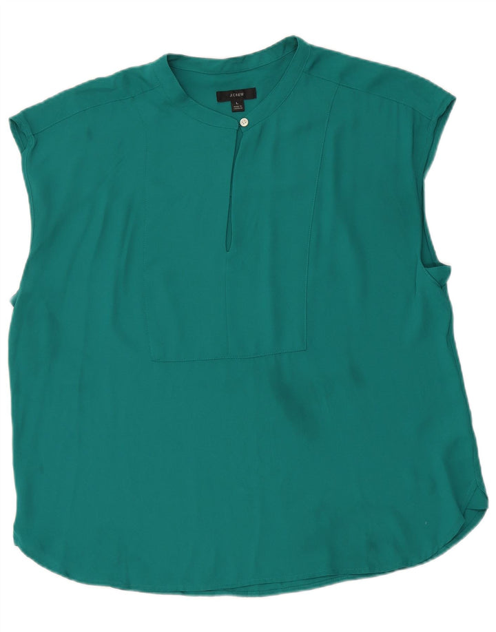J. Crew Chemisier Femme UK 16 Large Vert Polyester