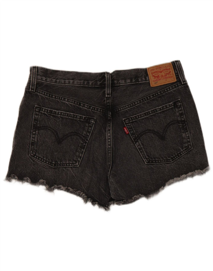 Levi's Short en Jean 501 Femme W29 Gris Moyen Coton