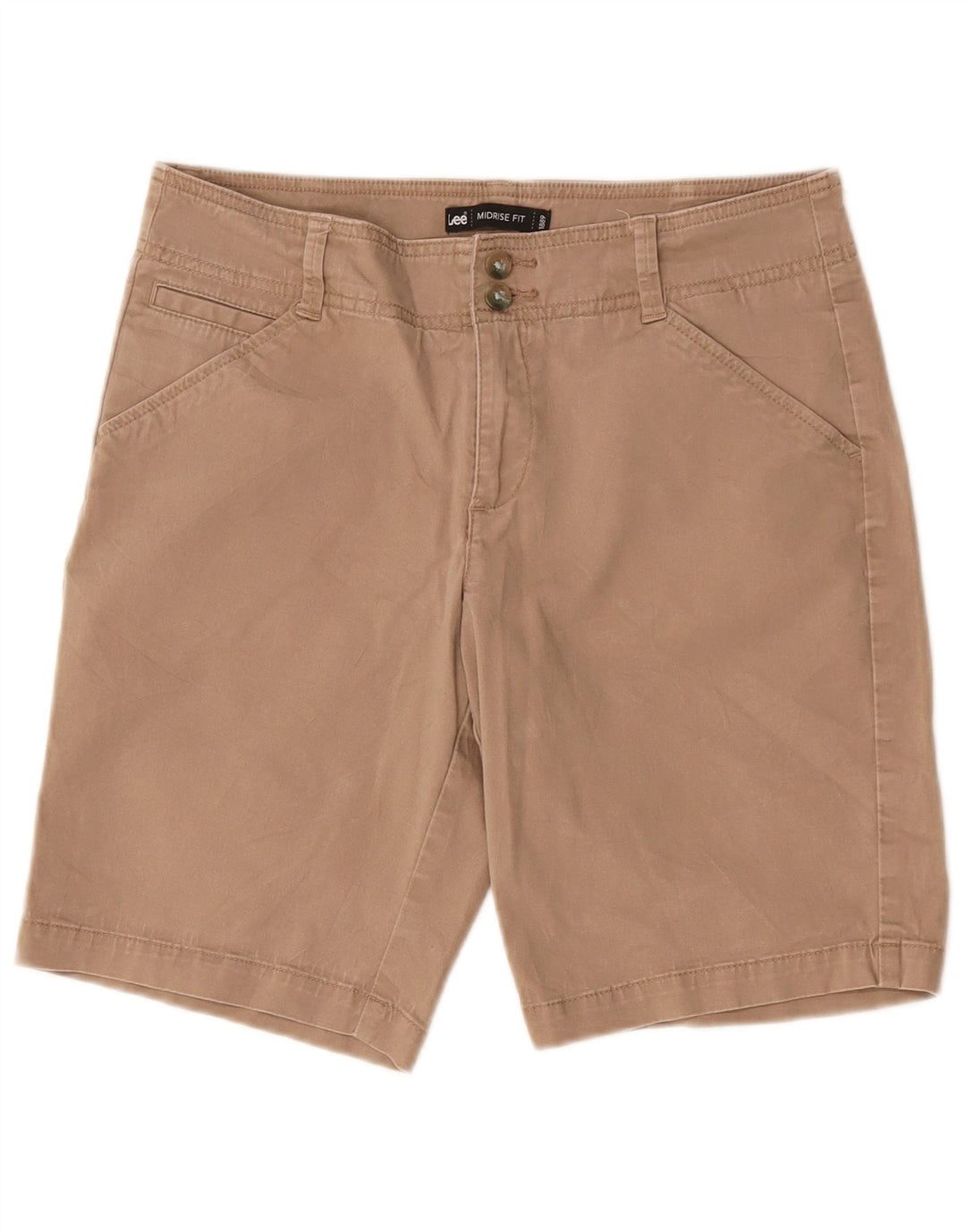 LEE Short décontracté taille moyenne pour femme US 6 Medium W32 Beige Coton