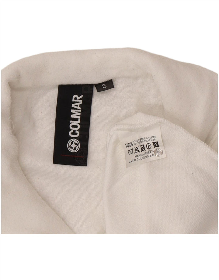 Colmar Pull polaire à col zippé pour femme UK 10 Small Blanc Polyester