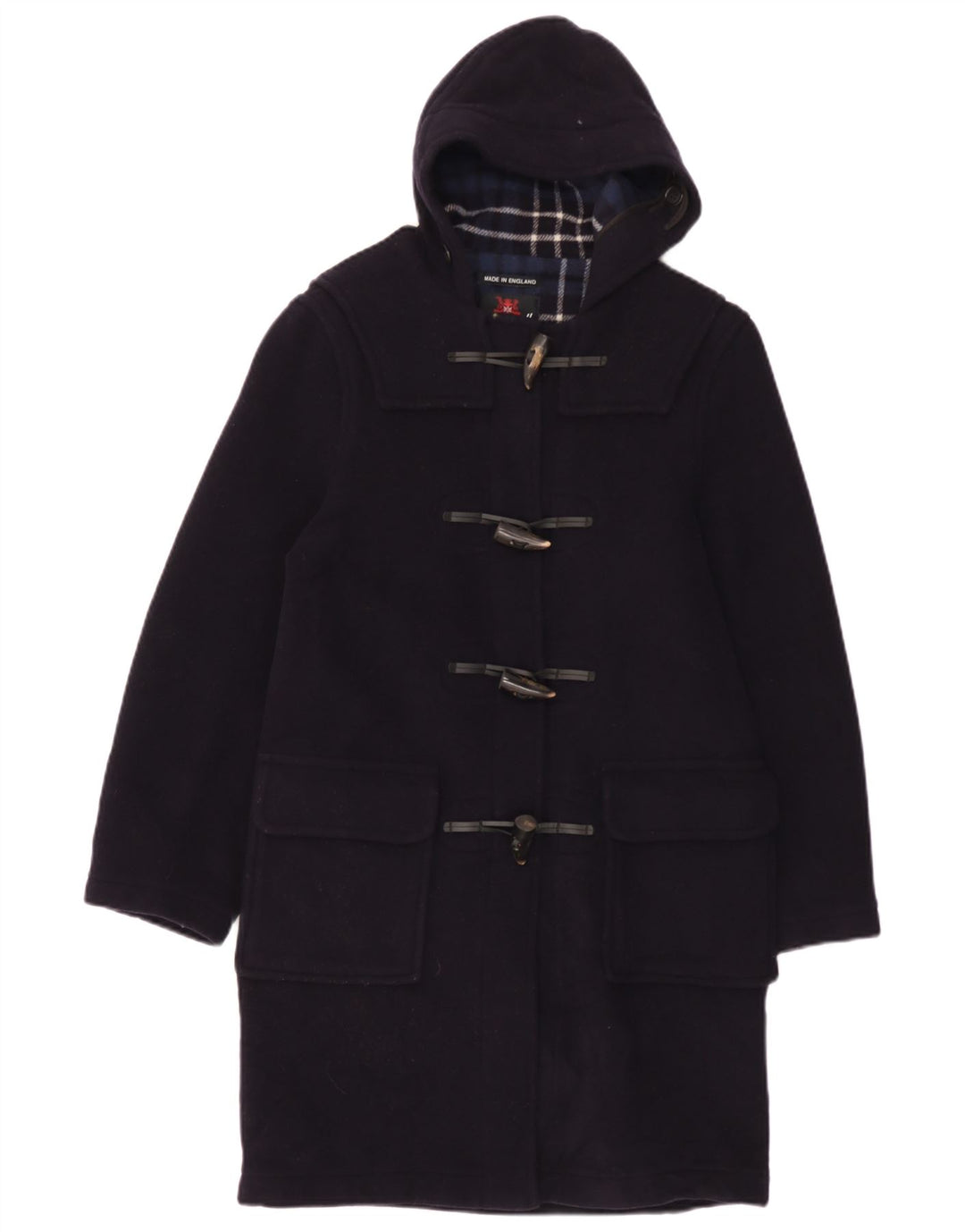 Gloverall Duffle Coat à capuche pour femme EU 34 XS Bleu marine Laine
