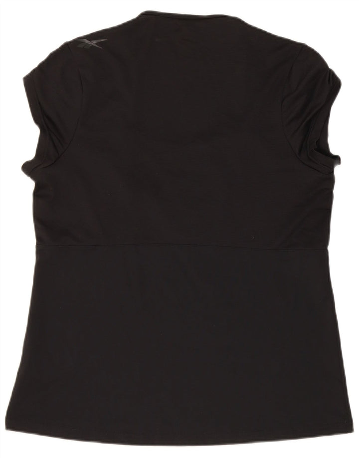 Reebok T-Shirt Femme UK 18 XL Noir Polyester