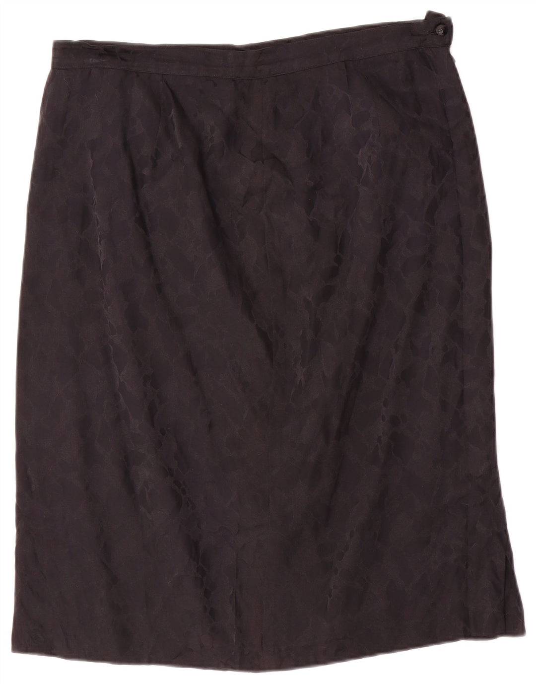 jupe droite femme vintage IT 46 Large W34 Soie noire
