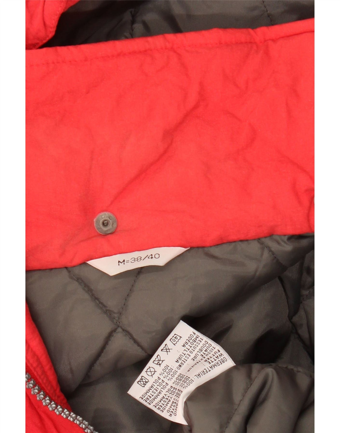 veste coupe-vent à capuche surdimensionnée femme vintage EU 38/40 Rouge moyen