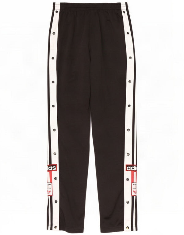 Pantalon de survêtement graphique Adidas pour homme en polyester color block noir moyen