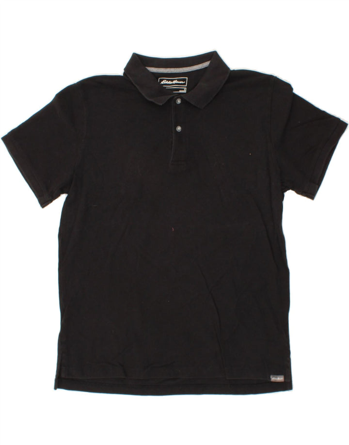 EDDIE BAUER Mens Polo Shirt Large Black Cotton Vintage Eddie Bauer and Second-Hand Eddie Bauer from Messina Hembry 