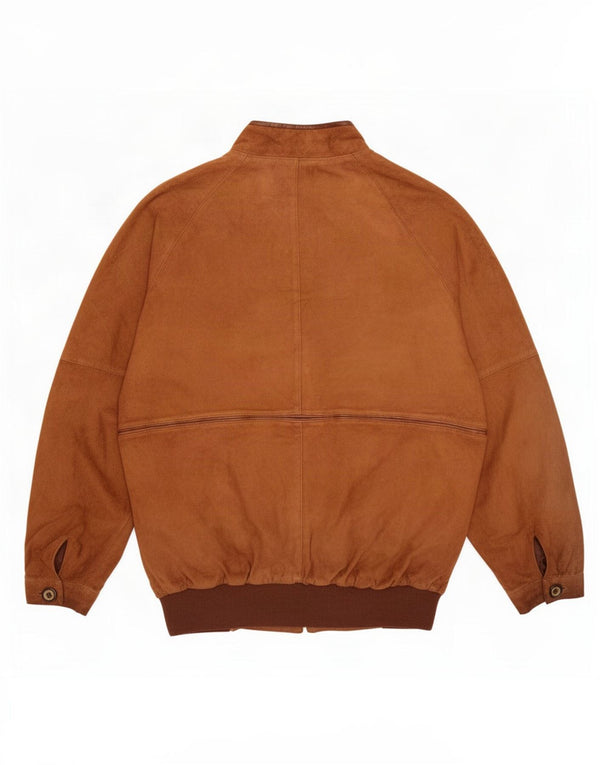 NINO Veste Bomber en Daim Homme UK 38 Cuir Marron Moyen