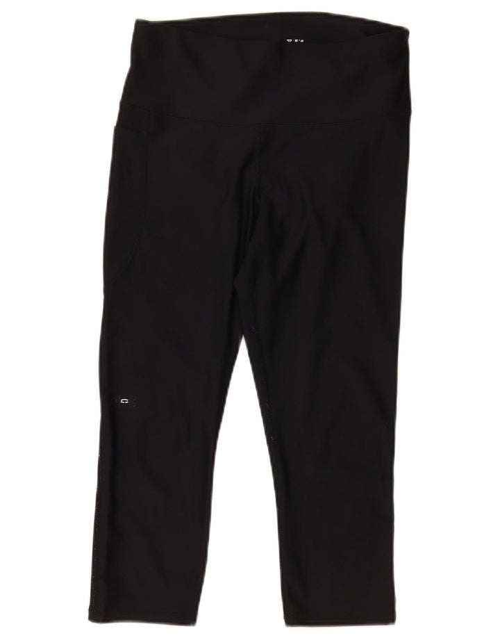 Under Armour Legging Capri Heat Gear pour femme UK 12 Noir moyen
