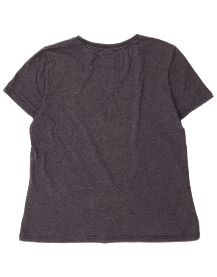 Superdry T-Shirt Graphique Femme UK 12 Gris Moyen